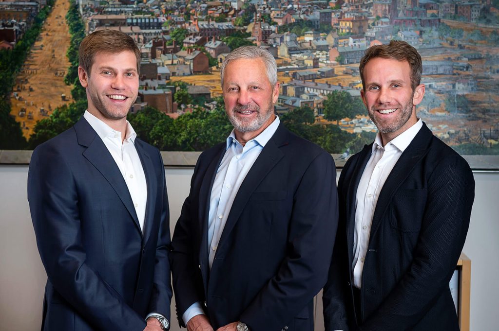 Renaissance Centro Leaders, standing from left to right, Ben Small, Albert H. “Sonny” Small, and Albert N. Small.